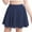 Navy Blue, variant on 4-14Y Girls Casual Skorts Mini Skirts with Shorts Liner Solid Color Athletic Shorts Culottes Pleated Skater Skirt For Erveryday, Streetwear, School, Sports, Dance
