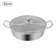 thumbnail image 5 of ToppiJoy 5L Double-flavor Hot Pot, Stainless Steel Hot Pot with Divider and Clear Lid, Divided Stockpot for Gas Hob, 5 of 12