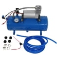 thumbnail image 2 of Compresor de aire de 150psi, 12V, Con Tásque de 6 Litros, Bomba Infladora de Neumós, Funcionalamiento Silencencio, Metal Azul, Presión de 23a para Neumlicos de Camión, 2 of 7