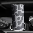 thumbnail image 3 of 20oz White and Black Of Leopard Print Skinny Tumblers Stainless Steel Tumbler with Lid and Straw,Vacuum Insulated Double Wall Travel Tumbler Cups with Cleaning Brush for Coffee,Tea, 3 of 6