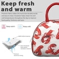 thumbnail image 3 of Insulated Lunch Bag Women, Reusable Red on White Lobster Tote Lunch Box, Leakproof Cooler Lunch Bags for Work Office Travel Picnic, 3 of 6