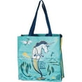 thumbnail image 3 of Kinda' Salty About Not Being A Mermaid Large Market Tote Bag in Mermaid Unicorn Design | 15.50" x 15.25" x 6", 3 of 3