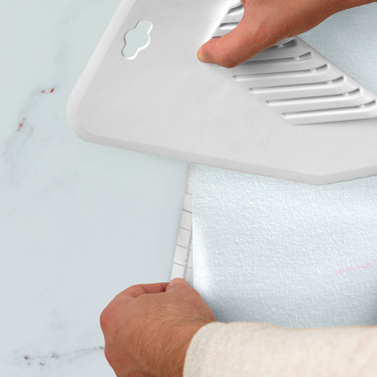 White Shower Mat Non Slip | Peel and Stick, Anti Slip Bath and Shower Safety Mat