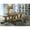 Distressed Jacobean, variant on East West Furniture V2-026 3 Pc Table Set - 1 Linen White Wood Dining Table and 2 Mid Century Modern Bench - Stable and Durable Construction - Linen White Finish