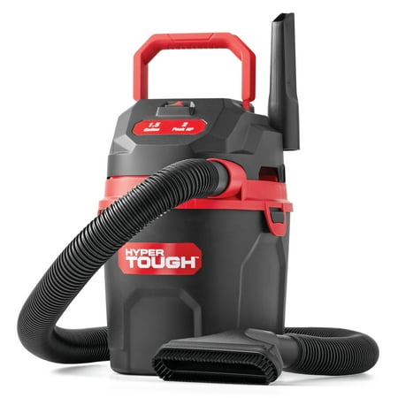 Hyper Tough 1.5 Gallon 2 Peak HP Poly Wet/Dry Vacuum, VH105 3502, New