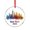 Pattern, variant on Watercolor New York Skyline Christmas Ornament Gift Exchange Present Ideas New York City Landscape Crystal Ornament 2025
