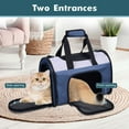 thumbnail image 3 of JESPET & GOOPAWS: Sport Airline Pet Carrier - Dark Blue - 16", Dogs Cats Up To 10lbs, Soft-Sided Collapsible Kennel, Airline Approved, Travel Handbag, 3 of 9
