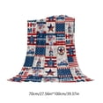 thumbnail image 3 of Dmlowu 4th of July Decorations Fleece Blanket 28x39" Extra Soft Blanket Memorial Day Decorations Bed Blanket Comfortable Warm Throw Blanket for Couch Travel Camping Living Room Home Decor, 3 of 7