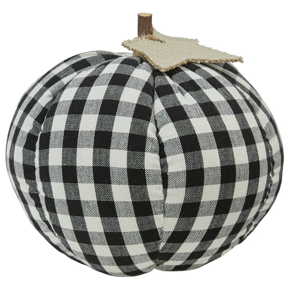 Park Designs Great Black And Cream Check Pumpkin
