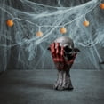 thumbnail image 4 of Adornos de Halloween, Decoración de Halloween, Regalos de Halloween Estatua de calavera de mano furiosa Artesanía de resina Decoración de mesa de Halloween Exhibición Artículos decorativos, 4 of 9