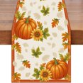 thumbnail image 6 of Fall Pumpkin Maple Leaf Table Runner, Linen Look Seasonal Table Decor, for Thanksgiving Harvest Dining Table Decor, 6 of 6