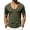 Army Green, variant on Yifymode Men's U Neck Short Sleeve Shirt, Tie Detail Pocket Design Casual Sports Style Top Army Green L