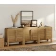 thumbnail image 2 of Modern 9 Drawer Dresser TV Stand for TVs up to 100 Inch, Cruved Entertainment Center, Wood TV Console with Storage for Living Room, 2 of 10