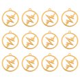 thumbnail image 1 of 50pcs Creative Round ECG Pattern Pendant for Bracelet Necklace DIY Craft Charms, 1 of 8