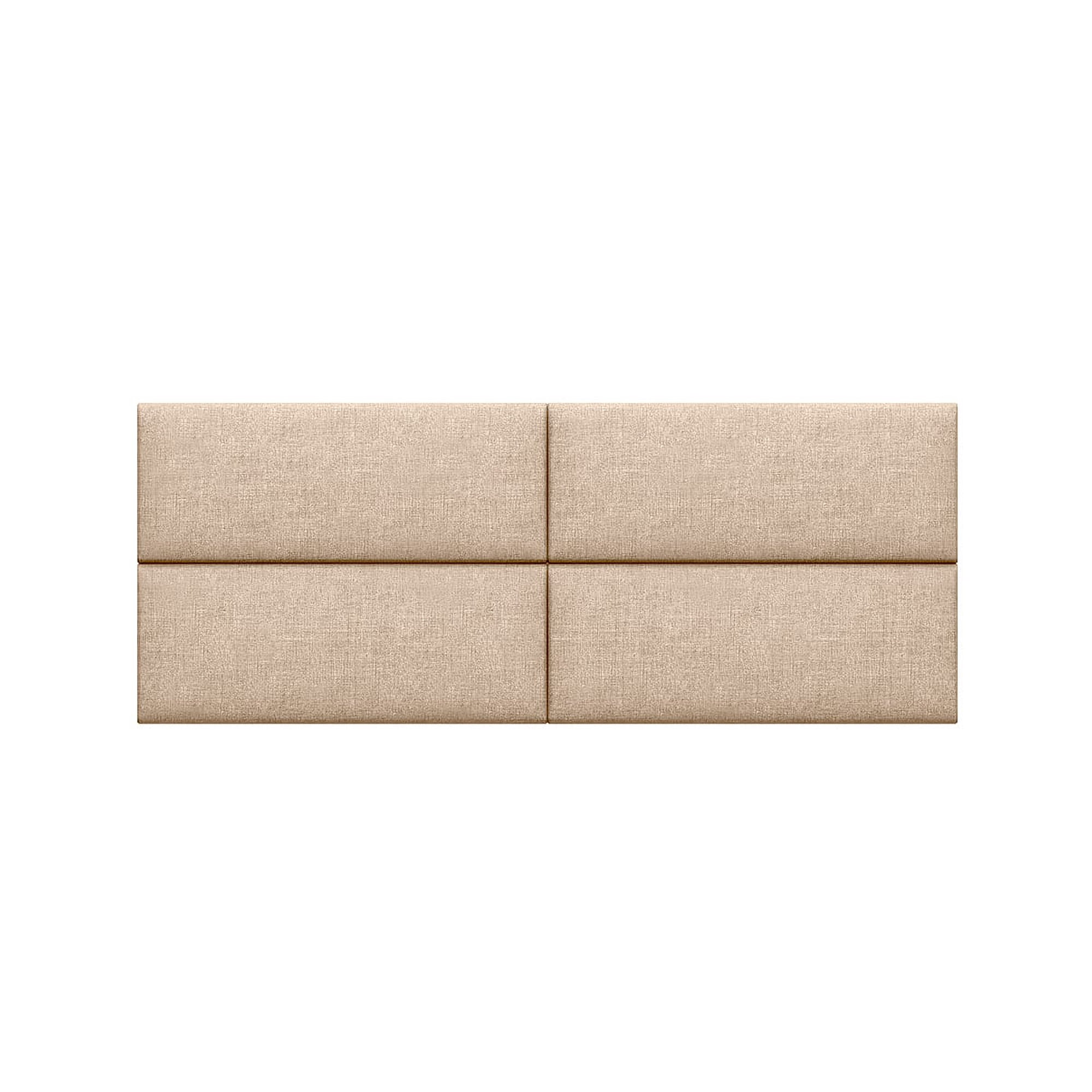 Jaxx Panelist Modern Padded Headboard – Set of 4 Wall Mounted Panels - Queen, Dune Beige Microvelvet