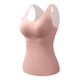 thumbnail image 2 of Ropa interior térmica para mujer, de moda, lisa, con cuello redondo, cojín en el pecho, camiseta térmica cálida de poliéster para mujer, cintura baja., 2 of 3
