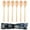 Yellow, variant on zttd wooden spoons 6 pieces wood soup spoons for eating mixing stirring cooking long a