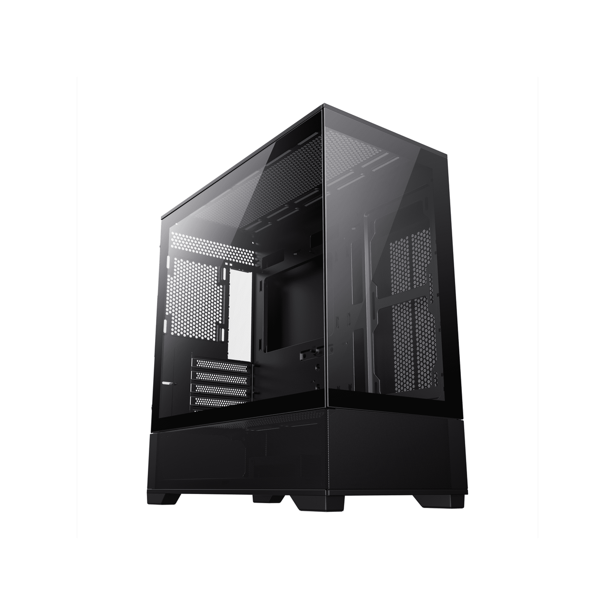 GAMEMAX VISTA MB Black USB3.0 Micro-ATX Tower Tempered Glass Computer Case. Fan is Not Included.