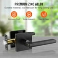 thumbnail image 6 of Passage Door Handles 1Pack Matte Black Door Lever Interior NonLatching, 6 of 7