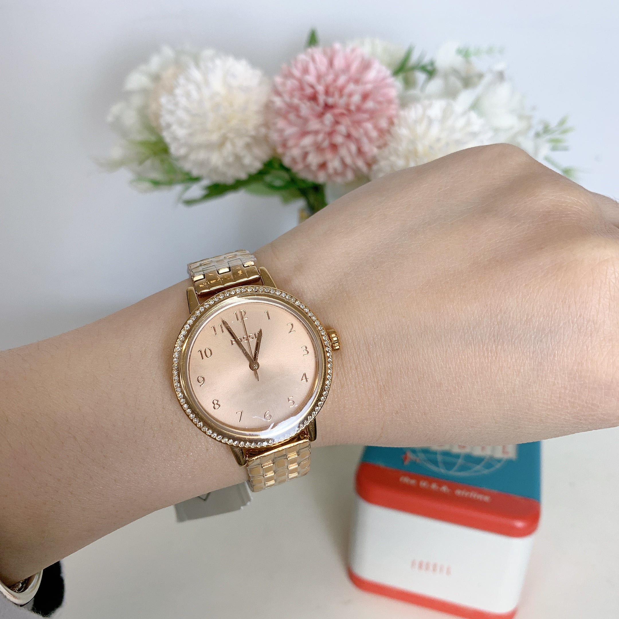 Fossil Outlet Women s Laney Three Hand Rose Gold Tone Stainless Steel Watch BQ3321 Walmart