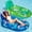 Flamingo&Green Leaves, variant on Pool Floats Chairs Adult - 2 Pack 65'' x 42'' Large Pool Float Chairs, Inflatable Pool Lounger with Cup Phone Holder, Backrest, Footrest, Tanning Pool Lounge