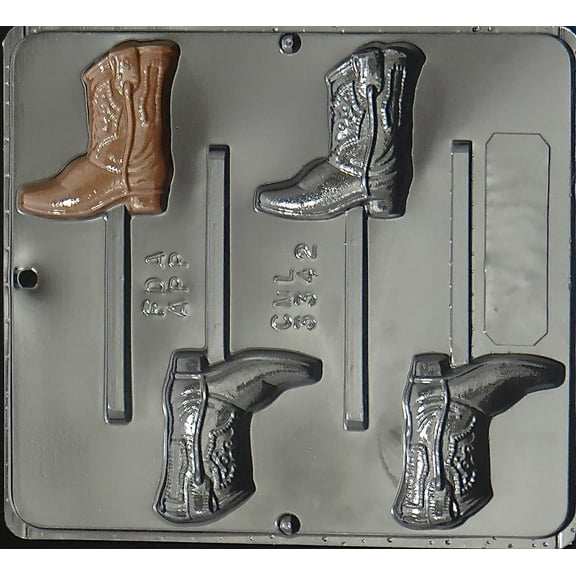 3342 Cowboy Boot Lollipop Chocolate Candy Mold