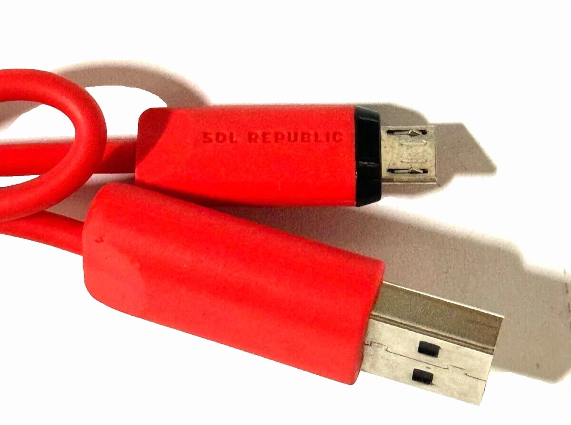 Original Genuine Sol Republic Universal Micro Usb Charge/Sync Data Cable - Red