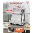thumbnail image 2 of VEVOR 16 Inch Pizza Dough Roller Sheeter Semi-automatic Commercial Dough Press 390W, 2 of 9