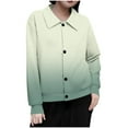 thumbnail image 2 of Mceream Women's Ribbed Knit Shacket Button Down Gradient Jackets Long Sleeve Sweater Shirts Fall Winter Trendy Cardigans Plus Size Winter Warm Outwear Chaqueta De Invierno Para Mujer Green XXL, 2 of 5