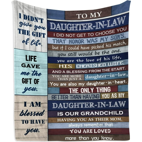 Daughter in Law Gifts Blanket 60"x50", Gifts for Daughter in Law, Daughter in Law Birthday Gifts from Mother in Law, Best Birthday Gifts for Daughter in Law, Future Daughter-in-Law Gifts Ideas