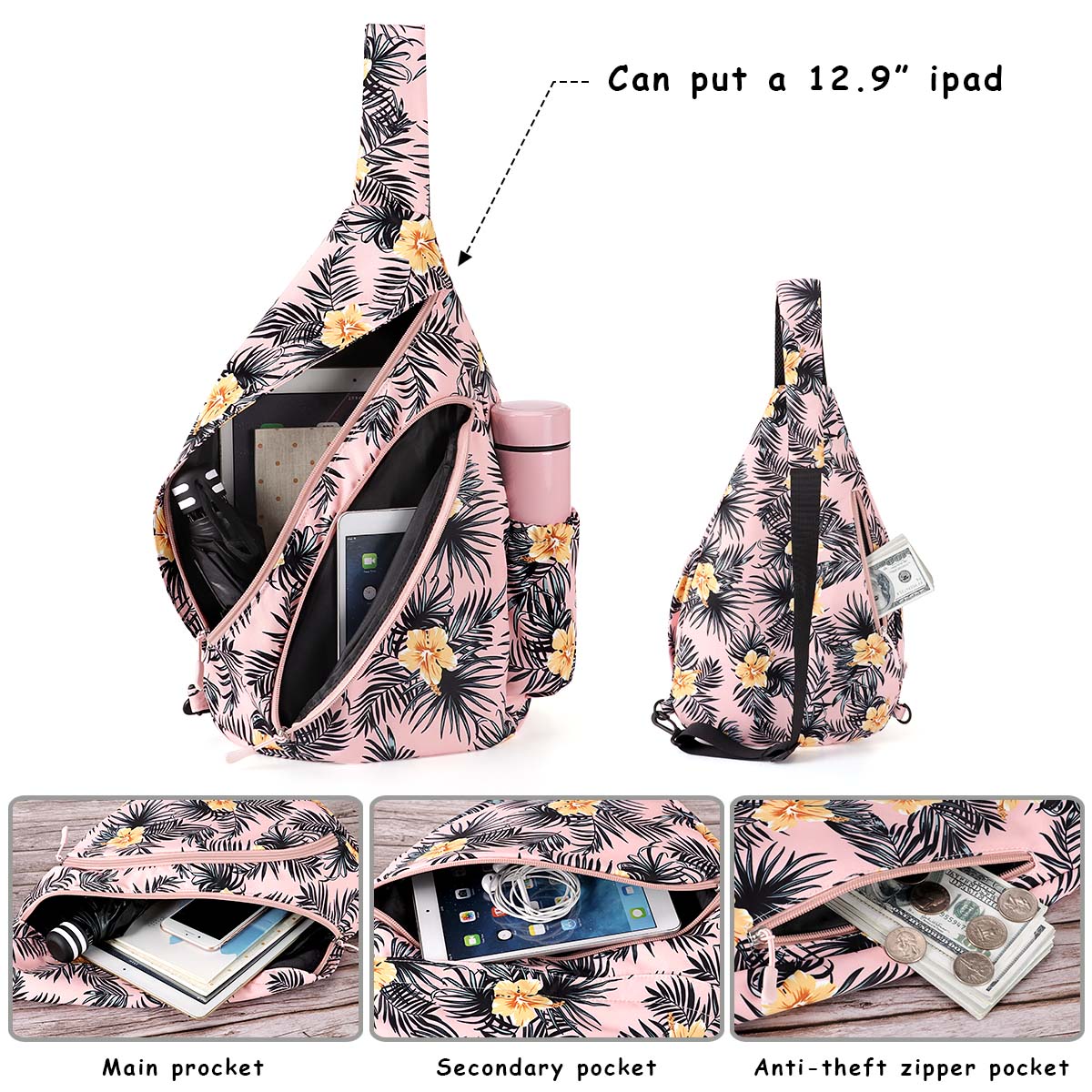 KAWELL Sling Backpack - Unisex Messenger Bag Crossbody Backpack Travel Multipurpose Daypacks for Men Women Lady Girl Teens - image 2 of 7