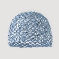 thumbnail image 3 of Textilo Women's Summer Glitter Sequin Beanie Boho Hollow Out Crochet Hat for Beach Travel Party,Blue, 3 of 3