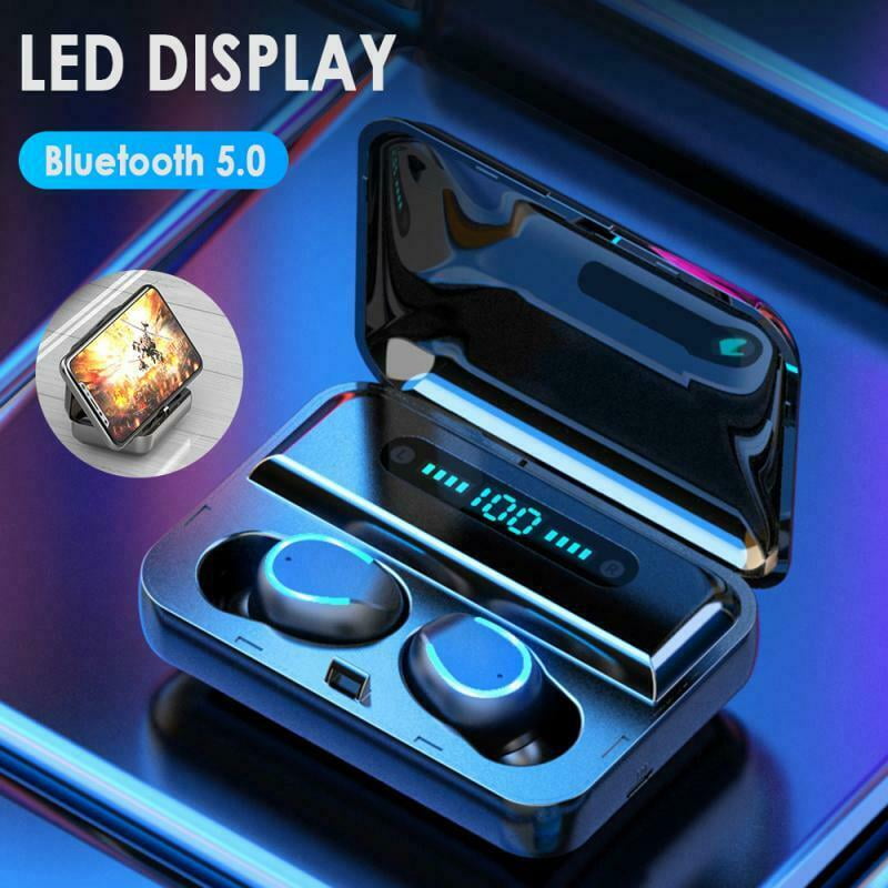 Wireless Earbuds Earpiece Wireless Earphone TWS Headphones Mini Noise Cancelling Sweatproof Headset Built-in Mic and Portable Charging Case for iPhone Samsung Universal Smartphones