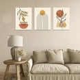 thumbnail image 3 of Minimalist Boho Wall Art Decor, Mid-Century Modern Wall Prints Framed Canvas Wall Art Paintings, Boho Wall Decor for Living Room Bedroom Bathroom Office (12x16inch, Set of 3), 3 of 7