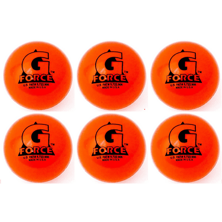 Mylec Liquid Filled G-Force Orange Warm Weather Street,Dek,Roller Hockey 6 Balls