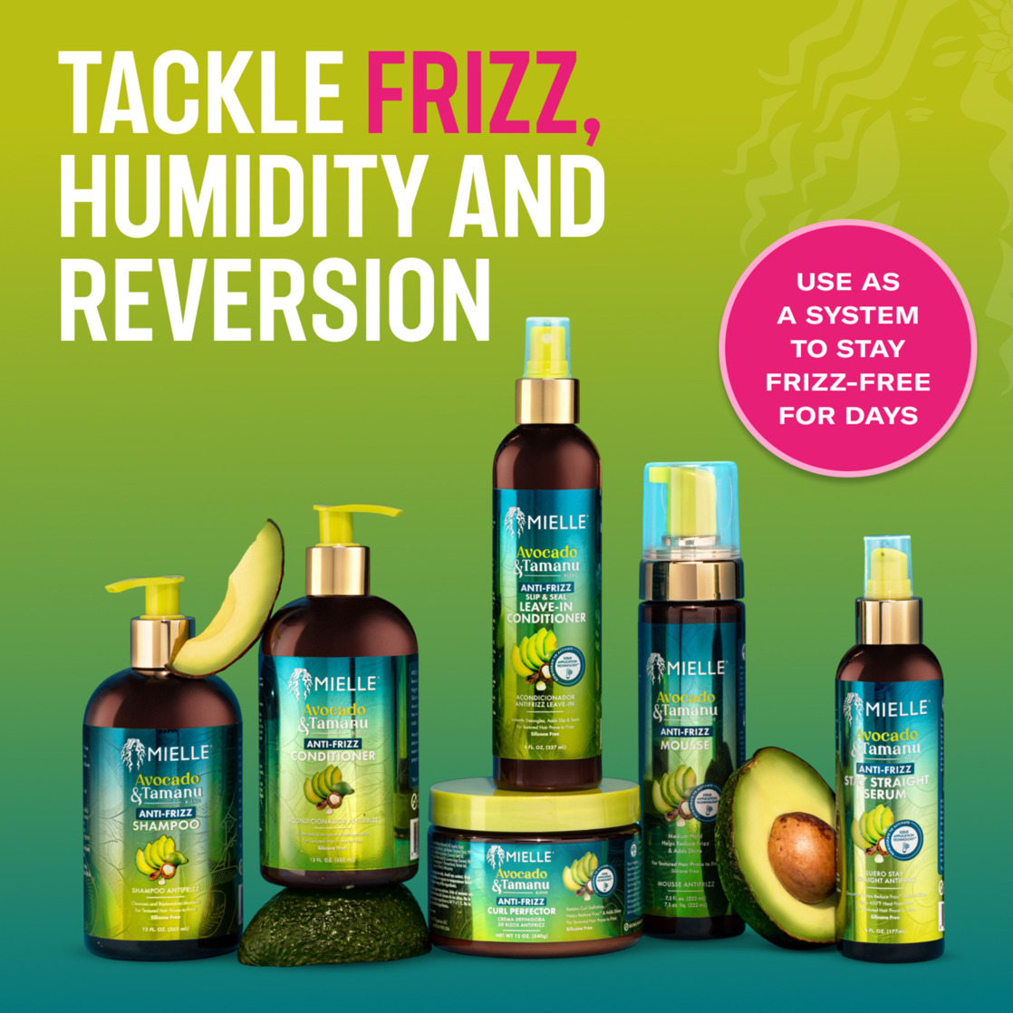 Mielle Organics Avocado & Tamanu Anti-Frizz Leave-In Conditioner photo 5