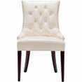 thumbnail image 3 of SAFAVIEH Amanda 19''H Traditional Glam Tufted Chair, Flat Cream, 3 of 4