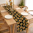 thumbnail image 3 of Orange Sunflowers Fall Table Runner - 72 Inch Long, Kitchen Dining Table Runner Dresser Scarves, Thanksgiving Botanical Floral Farmhouse Decor for Coffee Tables Wedding Party Banquet, 3 of 8