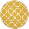 thumbnail image 4 of SAFAVIEH Cambridge Joss Geometric Circles Wool Area Rug, Gold/Ivory, 3' x 5', 4 of 10