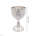 thumbnail image 5 of 1Pc Medieval Goblet,  Engraving Wine Chalice Mini Silver Chalice Cup, Vintage Goblet Glasses Retro Embossed Wine Cup 2.75 Inch for Kitchen Home Bar Party Wedding, 5 of 6