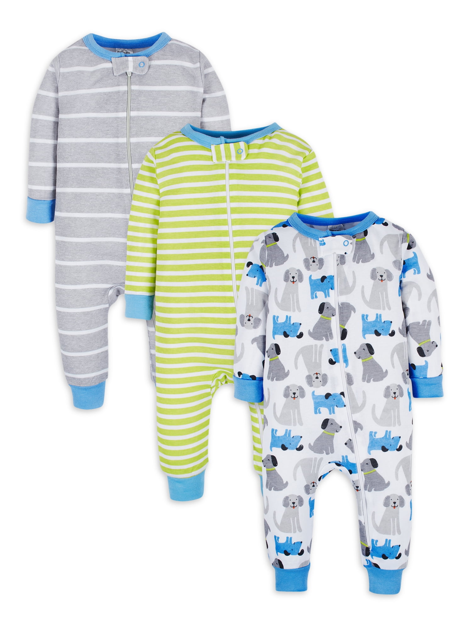 Onesies Brand Baby & Toddler Boy Snug Fit Footless Cotton Pajamas, 3