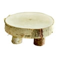 thumbnail image 1 of Soporte de madera Dispositivos organizadores elevadores de madera Decoración duradera Taburete de exhibición redondo para candelabro Planta al aire, 1 of 9
