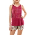 thumbnail image 4 of Secret Treasures Women's and Women's Plus Screen Print Tank and Short Set, 4 of 6