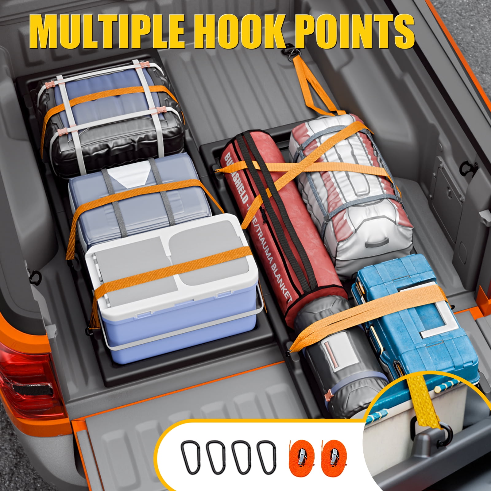 Slide-Out Truck Bed Cargo Tray Compatible with 2022-2025 2026 Ford Maverick HDPE Lightweight Sliding Organizer Trolley System for 2024 Maverick Accessories (4.4FT+ Bed ONLY)