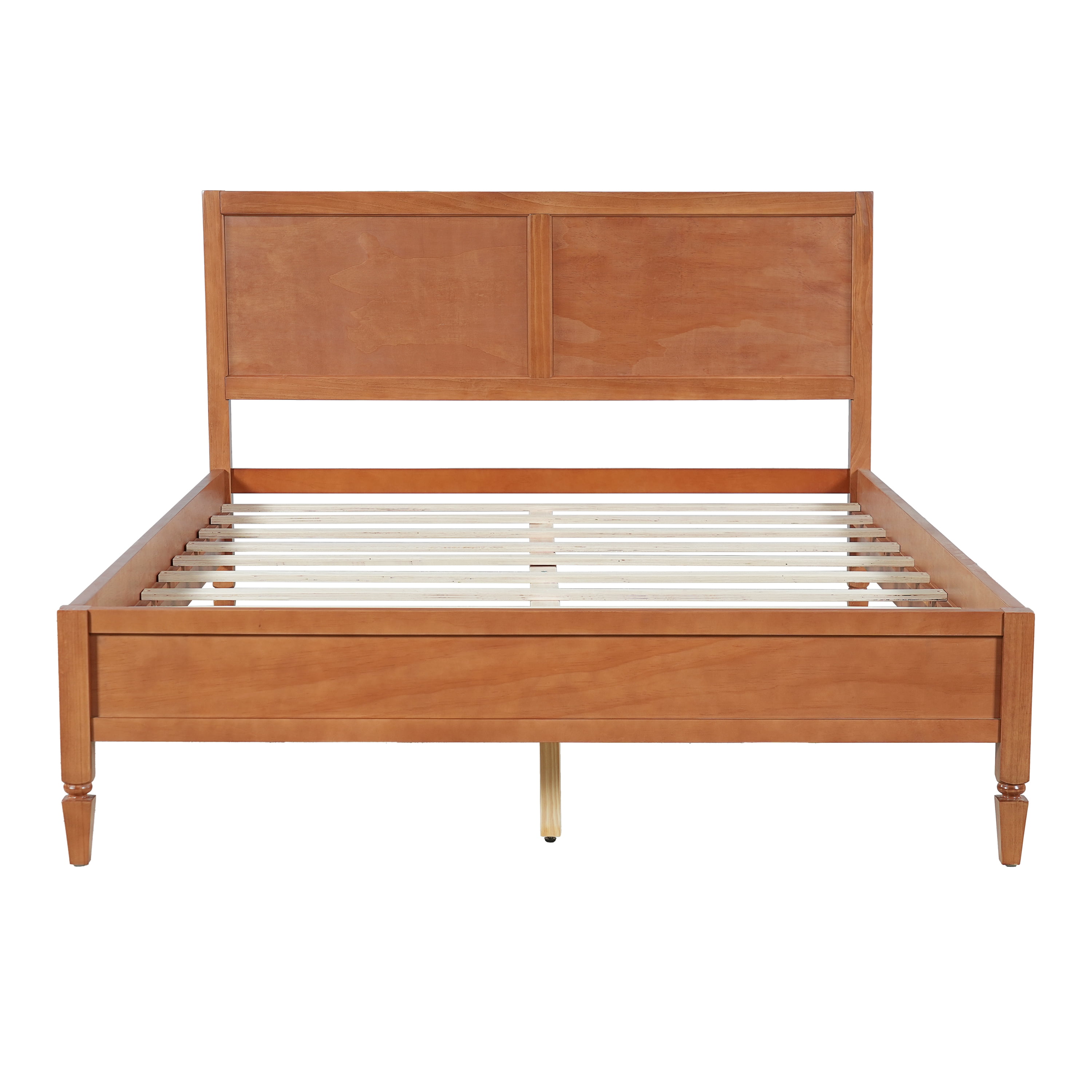 Queen Size Classic Wood Platform Bed Frame, No Box Spring Needed, Easy Assembly