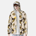 thumbnail image 2 of Xecao Yellow Flowers Hummingbird for Sun Shirt-A lightweight, Hoodie-Style Long-Sleeve UV Protection Garment Designed for Other Outdoor Activities. -Small, 2 of 7