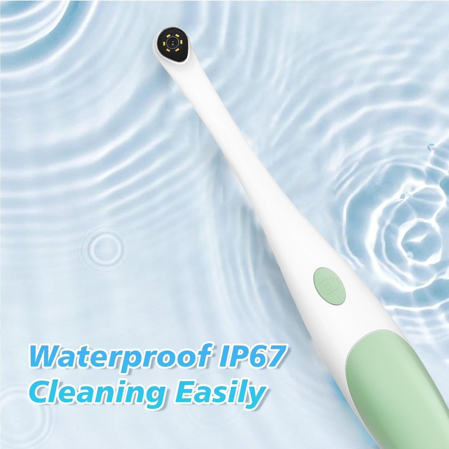 XIEANDKONG 1080P HD Oral Endoscope Camera, 8 LED Lights Dental Inspection, USB-C, iOS & Android