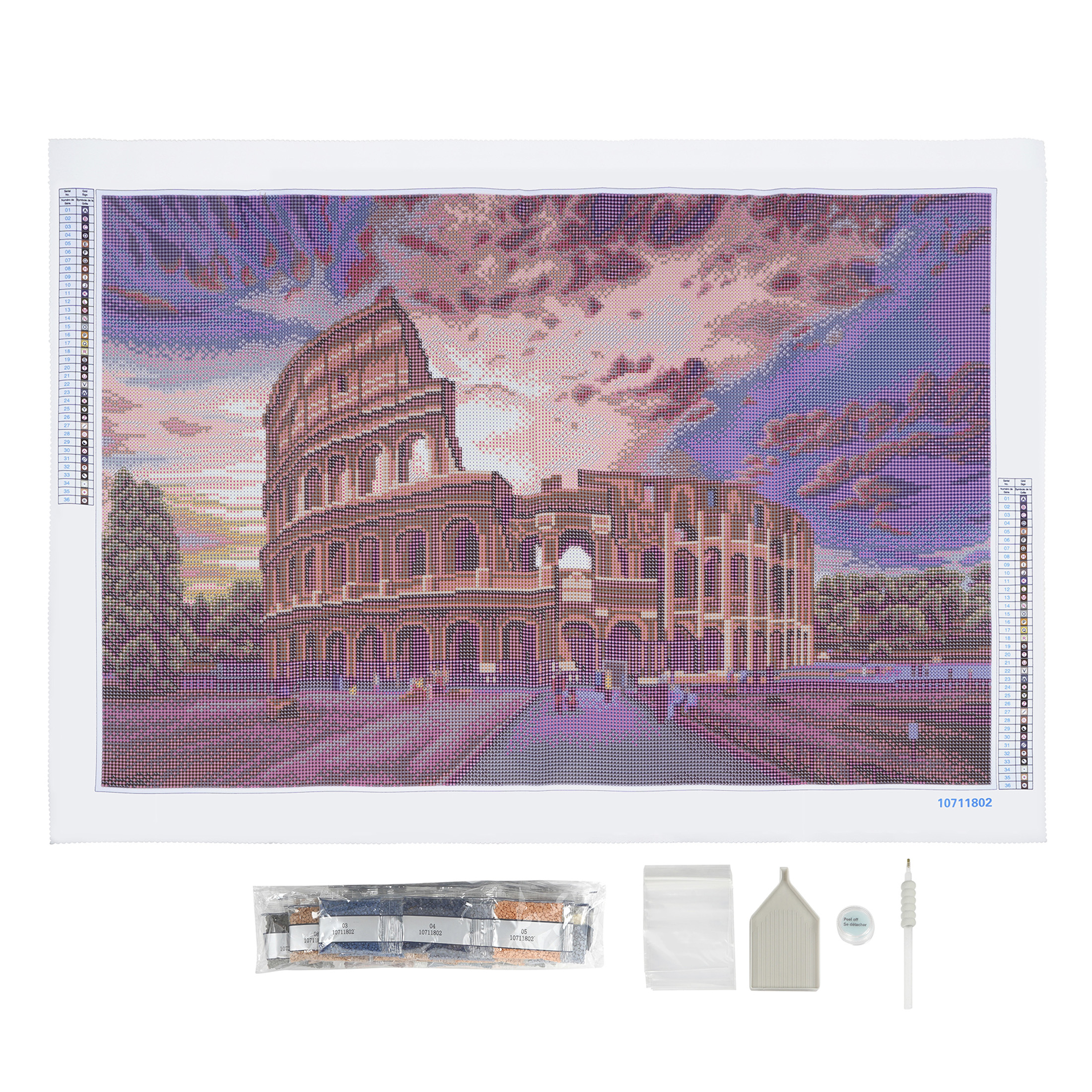 Colosseum Painting Diamond Art Kit by Make Market – Full Drill with Gems & Tools - 20" x 30" Canvas - 6 Pack