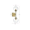 thumbnail image 2 of Living District Neri 6 Inch Wall Sconce Clear Shade in Satin Gold, 2 of 7
