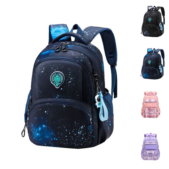 HJYCHN School Backpack for Girls Lightweight Water-Resistant Daypack for Elementary Girls Kids 5-15 Years Grades 1-9 Kids School Backpack Blue L